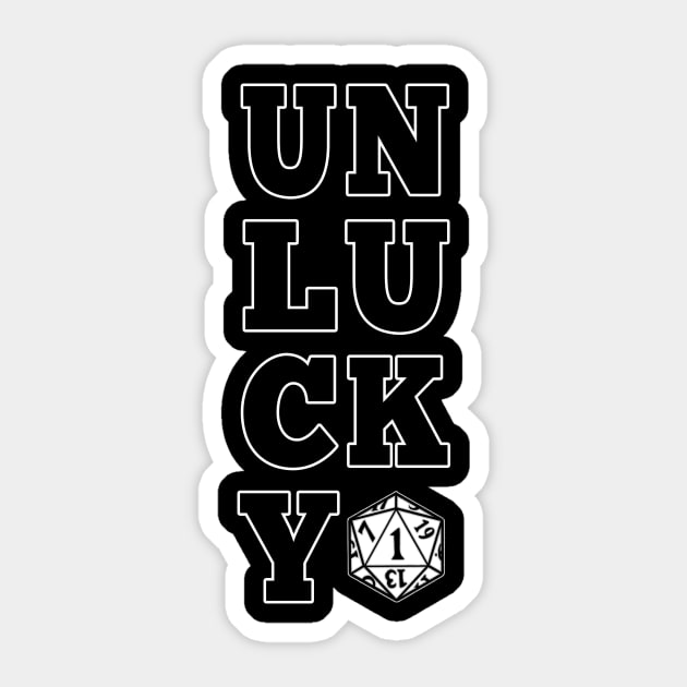 Unlucky dice Sticker by iisjah